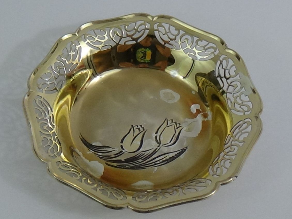 Vintage WMF Ikora Tulip Engraved Candy Dish #834