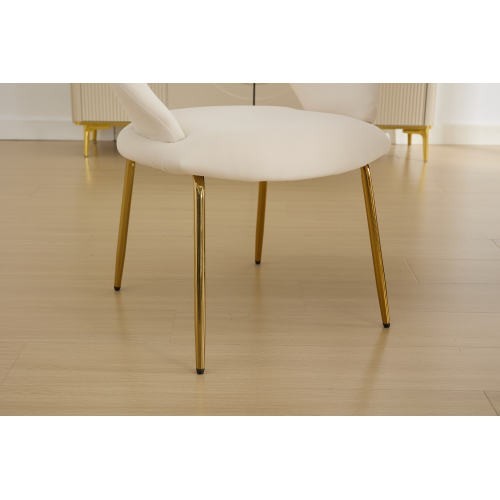 dining chair， Velvet fabric chair with golden legs is suitable for the kitchen