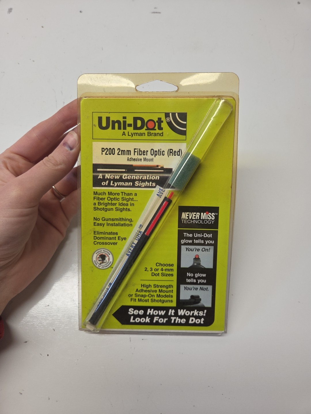 Uni-Dot P200 2mm Fiber Optic Sight (Red) In Packaging (#3203)