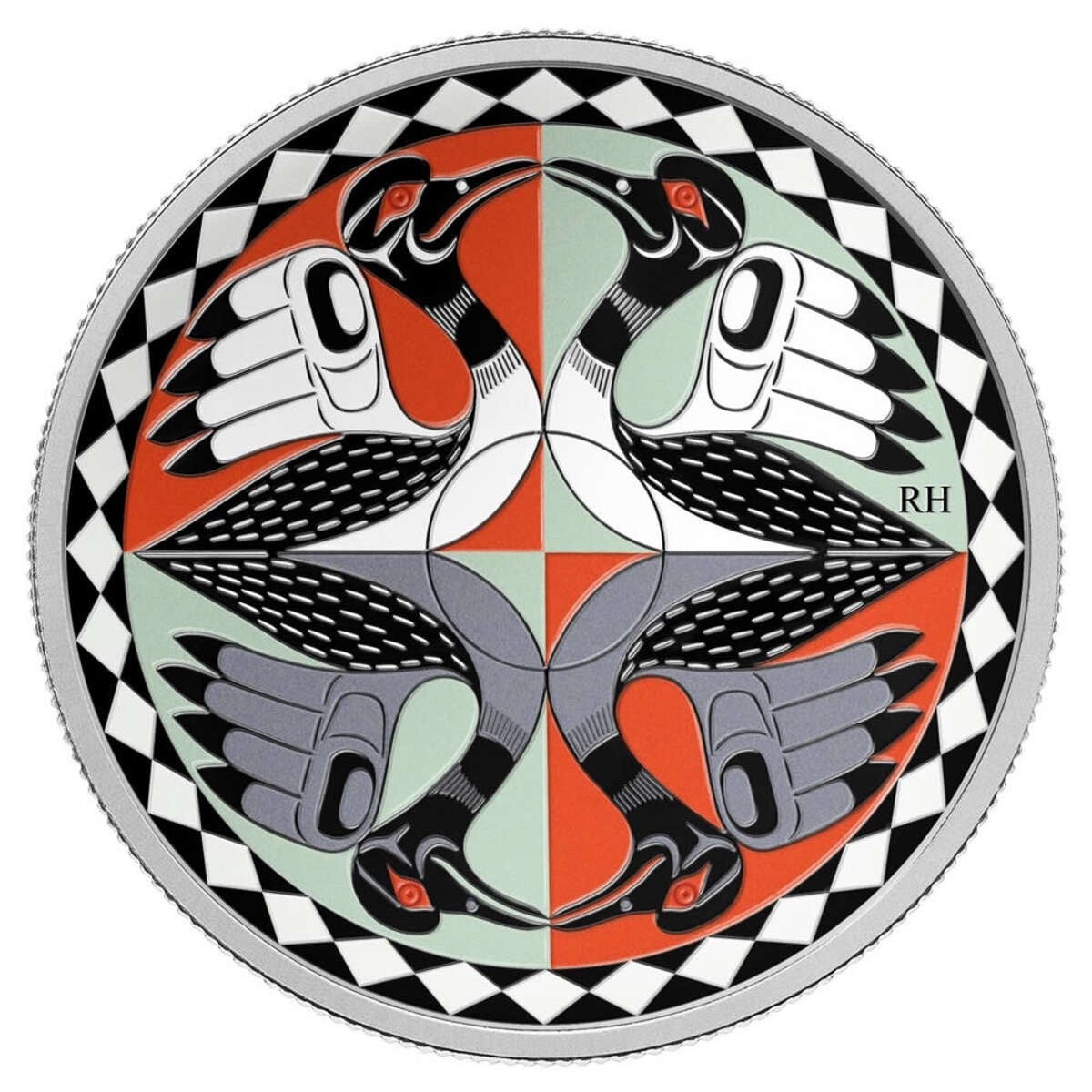Canada 2012 TWO LOONS Native American Indian Loonie 25th $1 Silver Proof in OGP