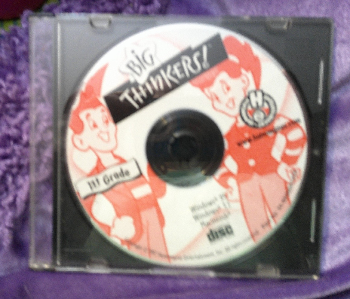 Big Thinkers First Grade PC MAC CD ROM fractions time phonics geography