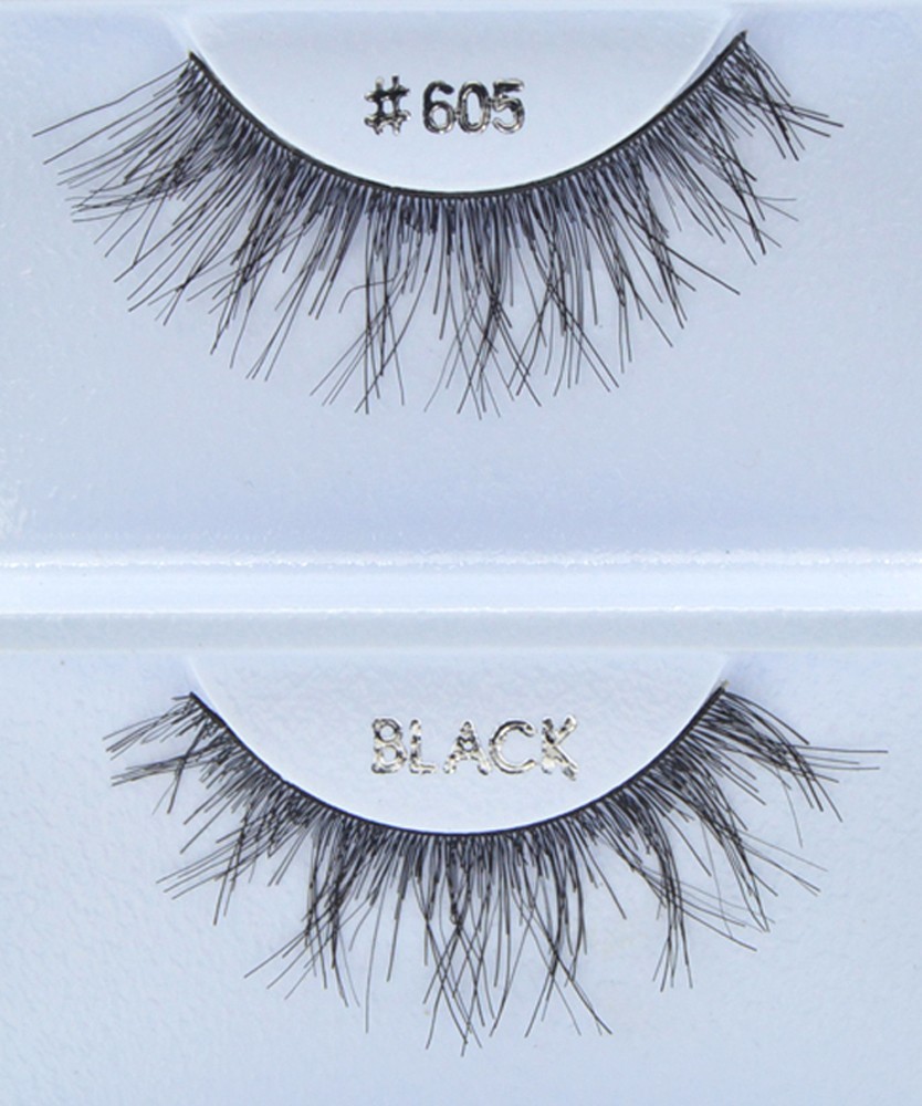 6, 12 Pairs #605 Creme Eyelashes 100% Human Hair Eyelashes