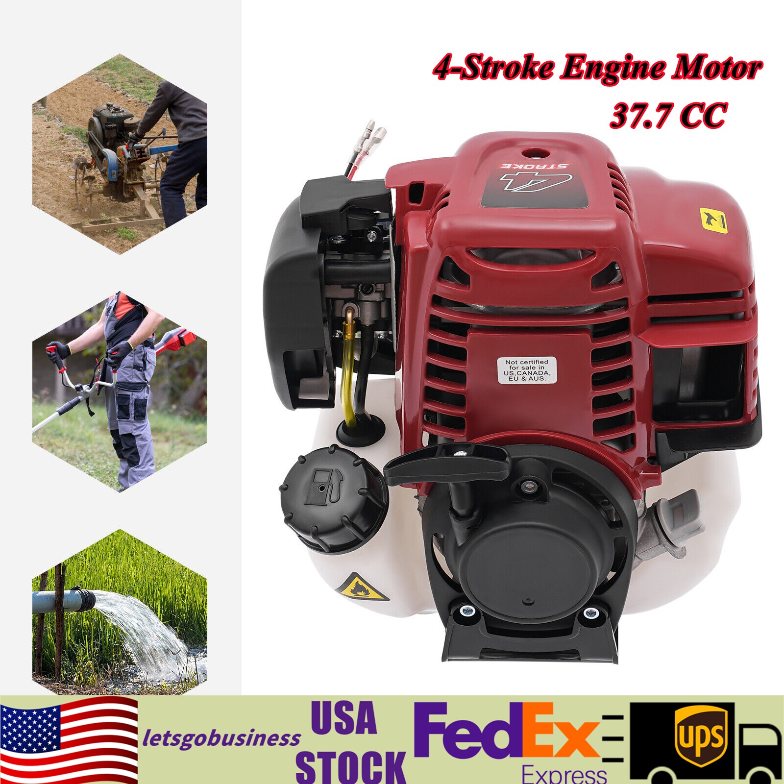 4 Stroke Engine Motor Gasoline Pull Start Single Cylinder For Garden Lawnmowers