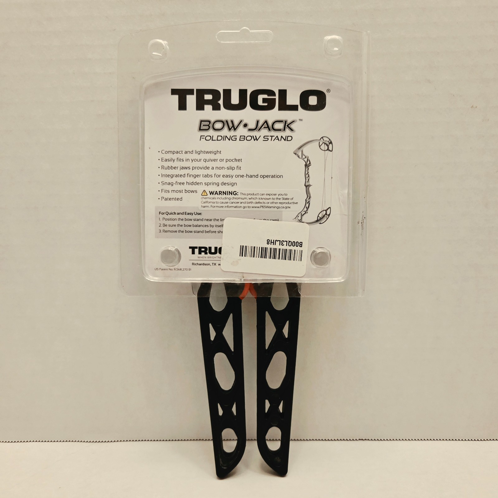 TRUGLO Bow Jack Folding Bow Stand Lightweight with Non-Slip Rubber Jaws