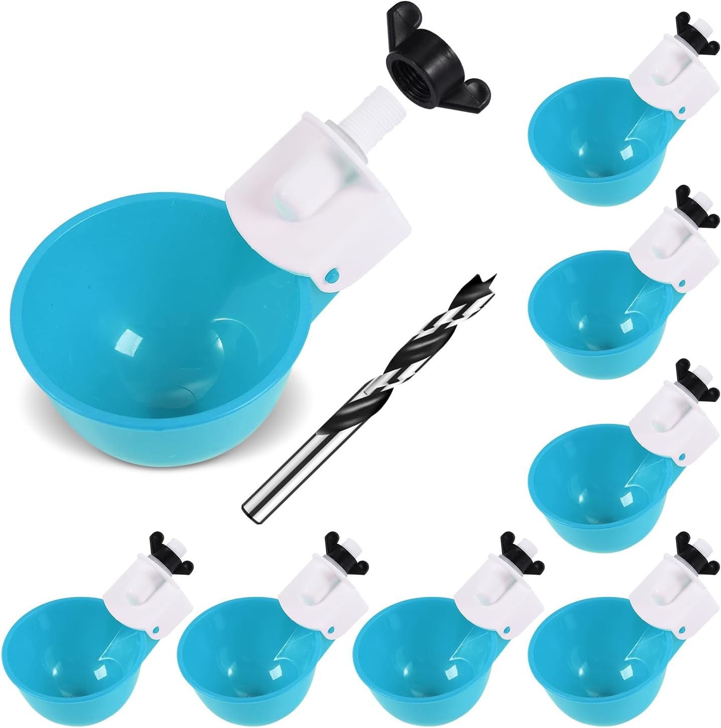 Chicken Waterer Cups 8 Pack/Yellow DIY Automatic Large Chicken Water Feeder