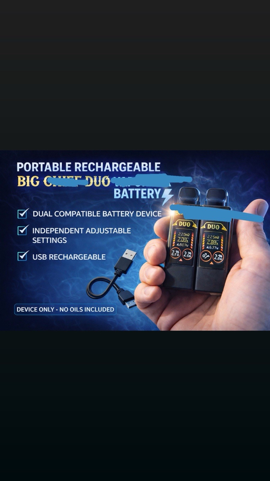 Big Cheif Battery Device Rechargeable