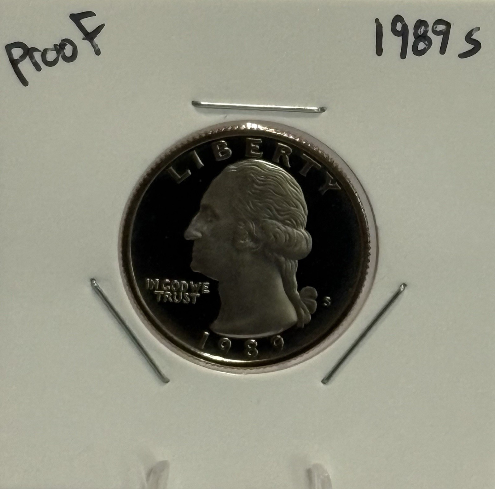 1989 S Washington Quarter Gem Proof Clad, Low Mintage! 🔥