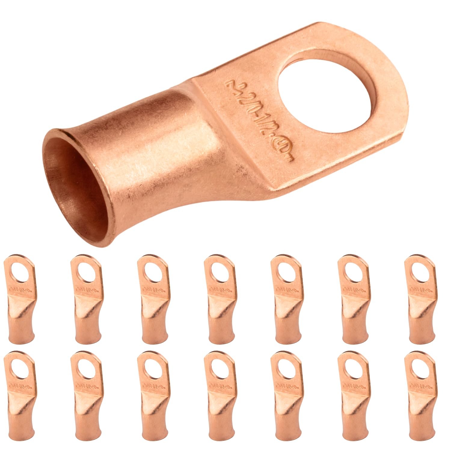 SELTERM 15pcs 2/0 AWG 1/2 Stud - UL Heavy Duty Battery Terminal Connectors, B...
