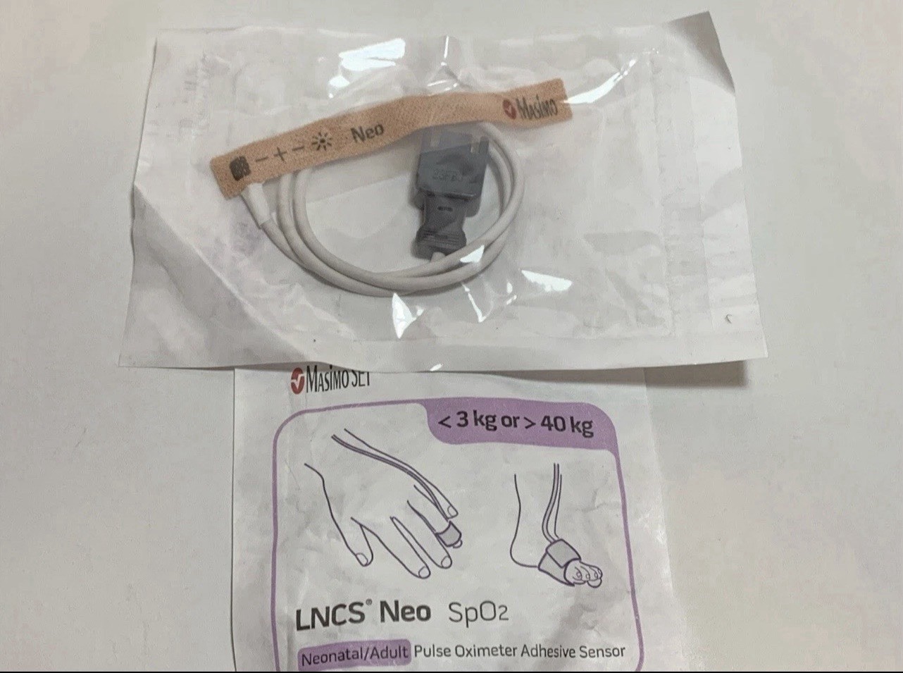 LOT OF 4  Masimo 2320 LNCS Neo-3 Spo2 Neonatal Adult Sensor EXP 2028
