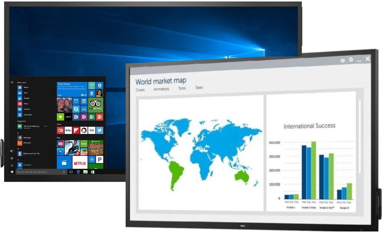 70" Dell smart board Interactive whiteboard With Windows 11 PC