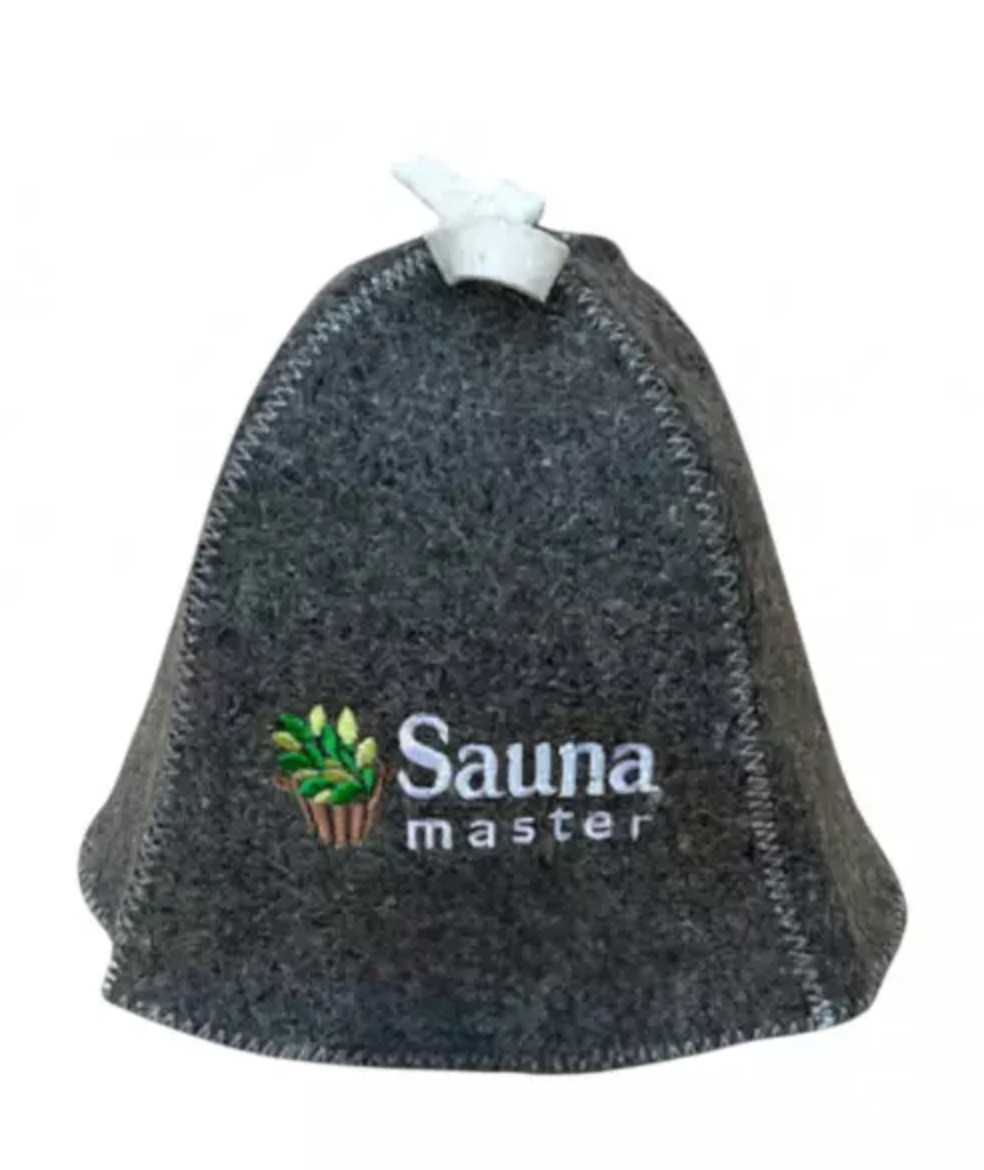 Sauna hat -  Sauna Master, wool 100%, grey