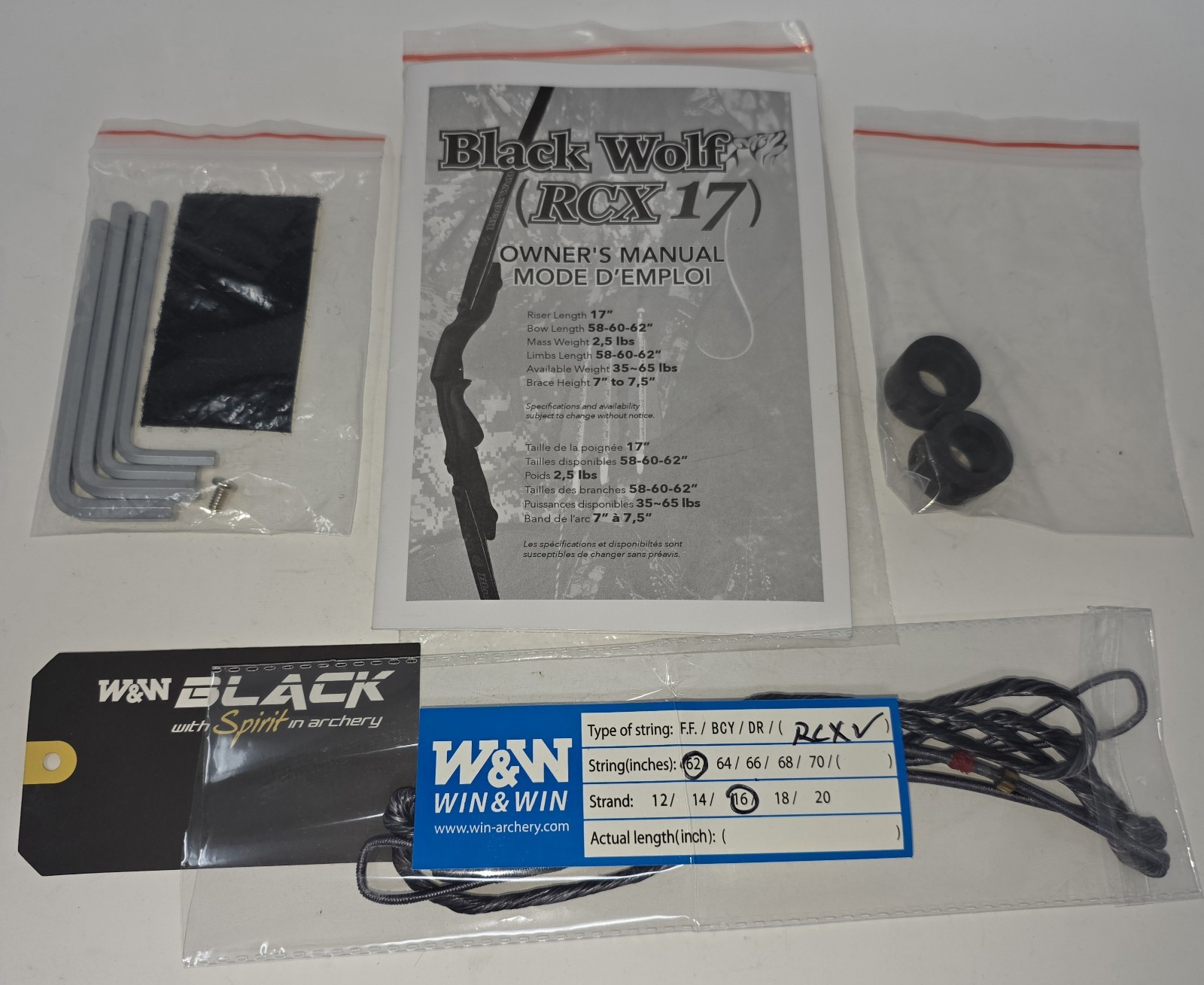 Win & Win Black Wolf RCX 17 Recurve Bow - Free Shipping!!!