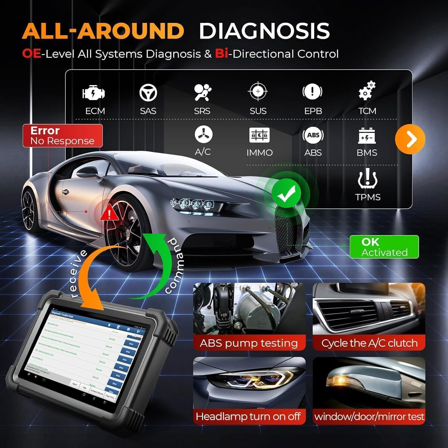 2025 Launch X431 IMMO PLUS PAD VII ECU Programming All System Diagnostic Scanner