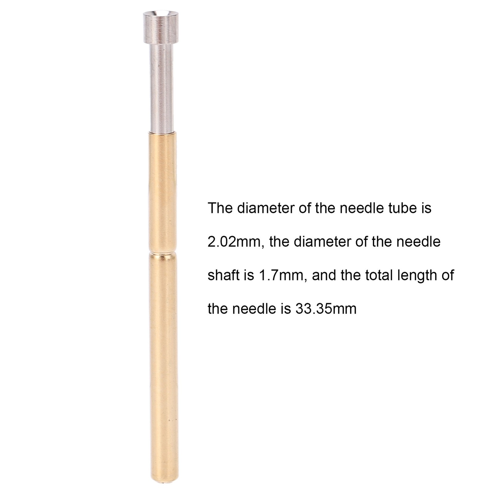 100pcs Spring Test Pogo Pin Concave Head Type Brass Material 2.02mm/0.1in