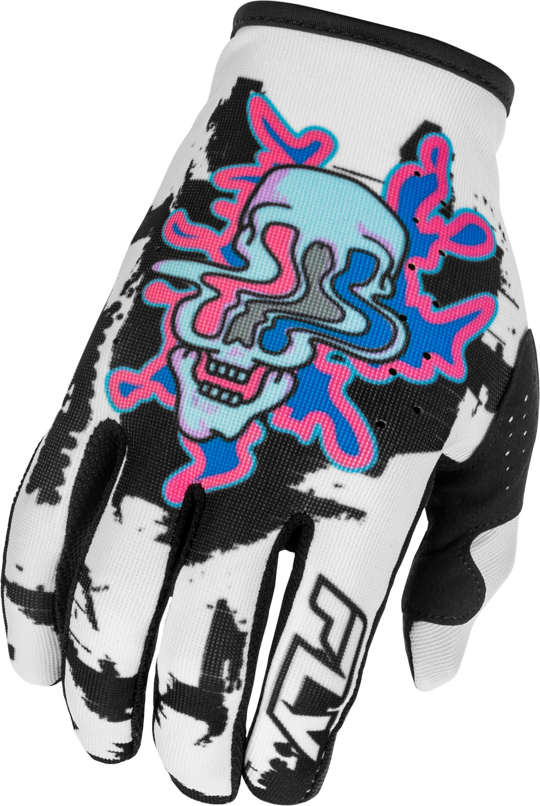 FLY RACING - Youth Lite Warp Gloves White/Blue/Pink Ys | 379-717YS