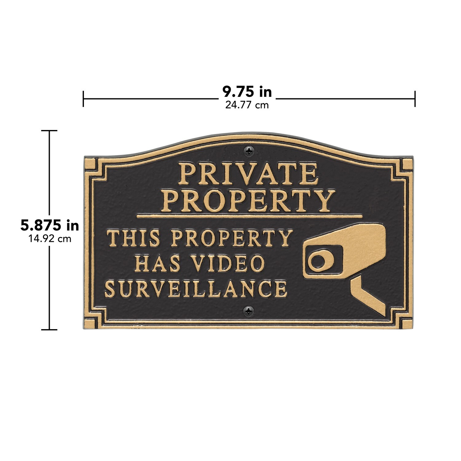 Private Property Video Surveillance Lawn/Wall Statement Sign