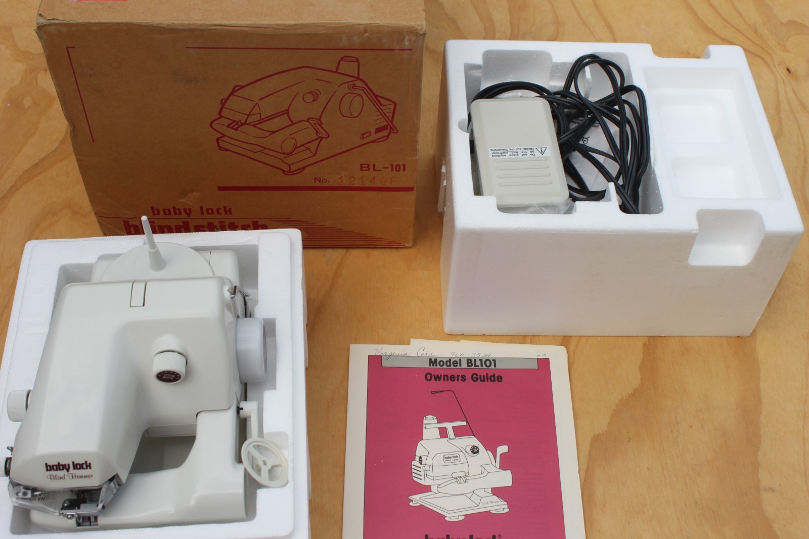 Baby Lock BL-101 Blind Stitch Sewing Machine Hemmer in Box *MADE IN JAPAN*