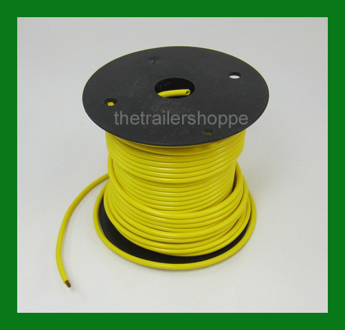 Primary Trailer Light Cable Wiring Harness 16 Gauge 100' Wire Roll Yellow Camper