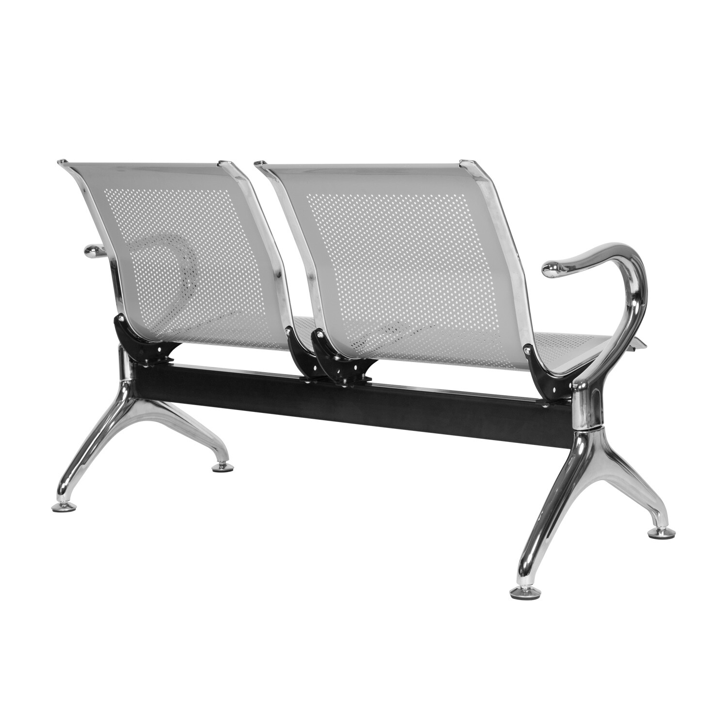 2 Seat Sliver Stainless Steel irport Hospital Bank Office Hallway Waiting Chair