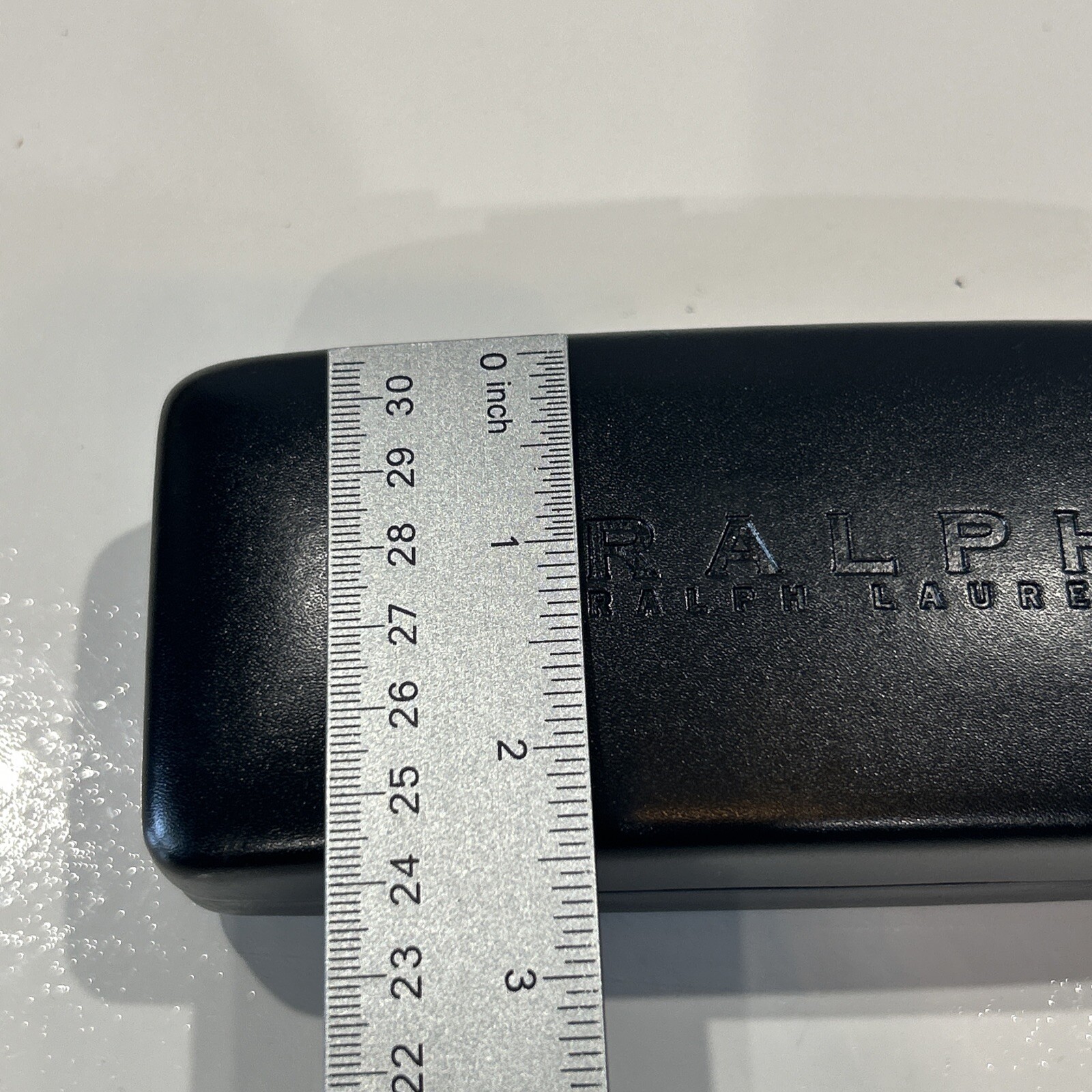 Ralph Lauren Hard Shell Eyeglass Sunglass Hinged Black Case Flocked Lining