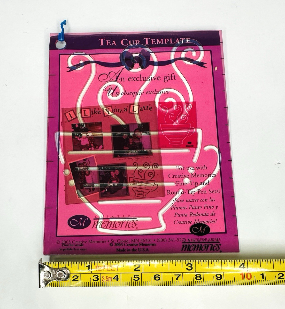 2003 Creative Memories Tea Cup Template Scrapbooking Crafts Journal Boxes More