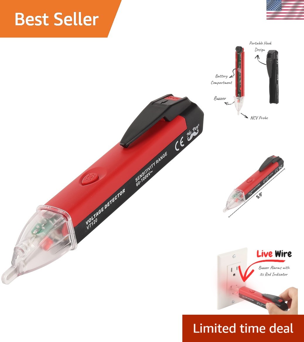 Safety-Certified Non-Contact Voltage Tester Pen for Quick Circuit Inspections