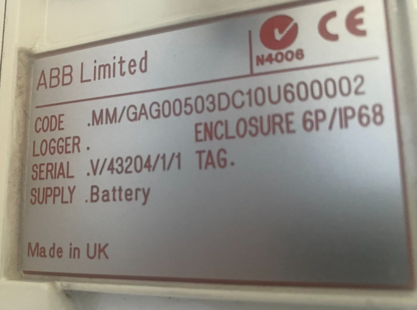 ABB Aquamaster Flow meter