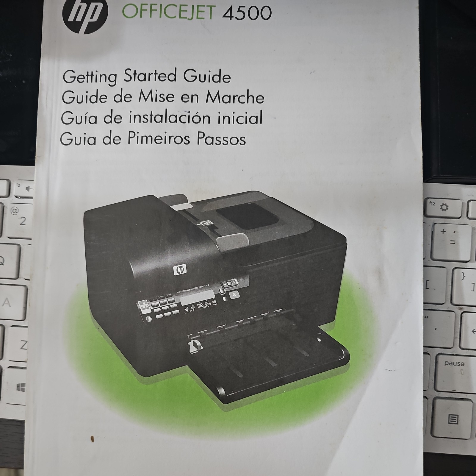 hp OfficeJet 4500 printer manual Getting Started Guide - G510 - 2010