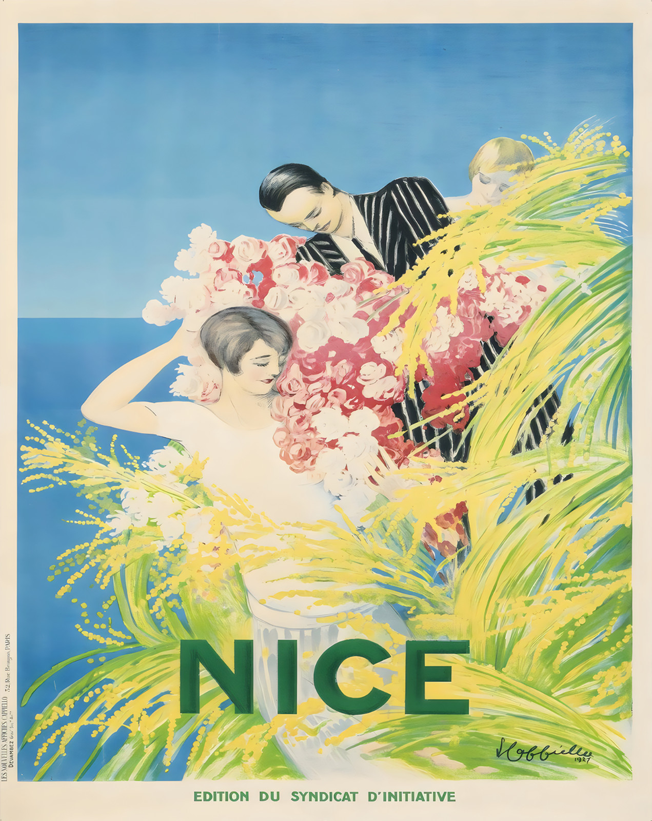 Nice Travel Poster French Sea View Riviera Wall Art - 12X16/16X20/18X24/24X36