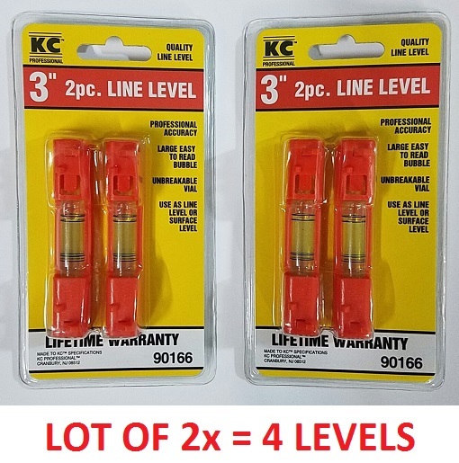 LOT of 1x 2x Line Level 3" Straight Masonry Sheet Metal Fence Wood Landscape