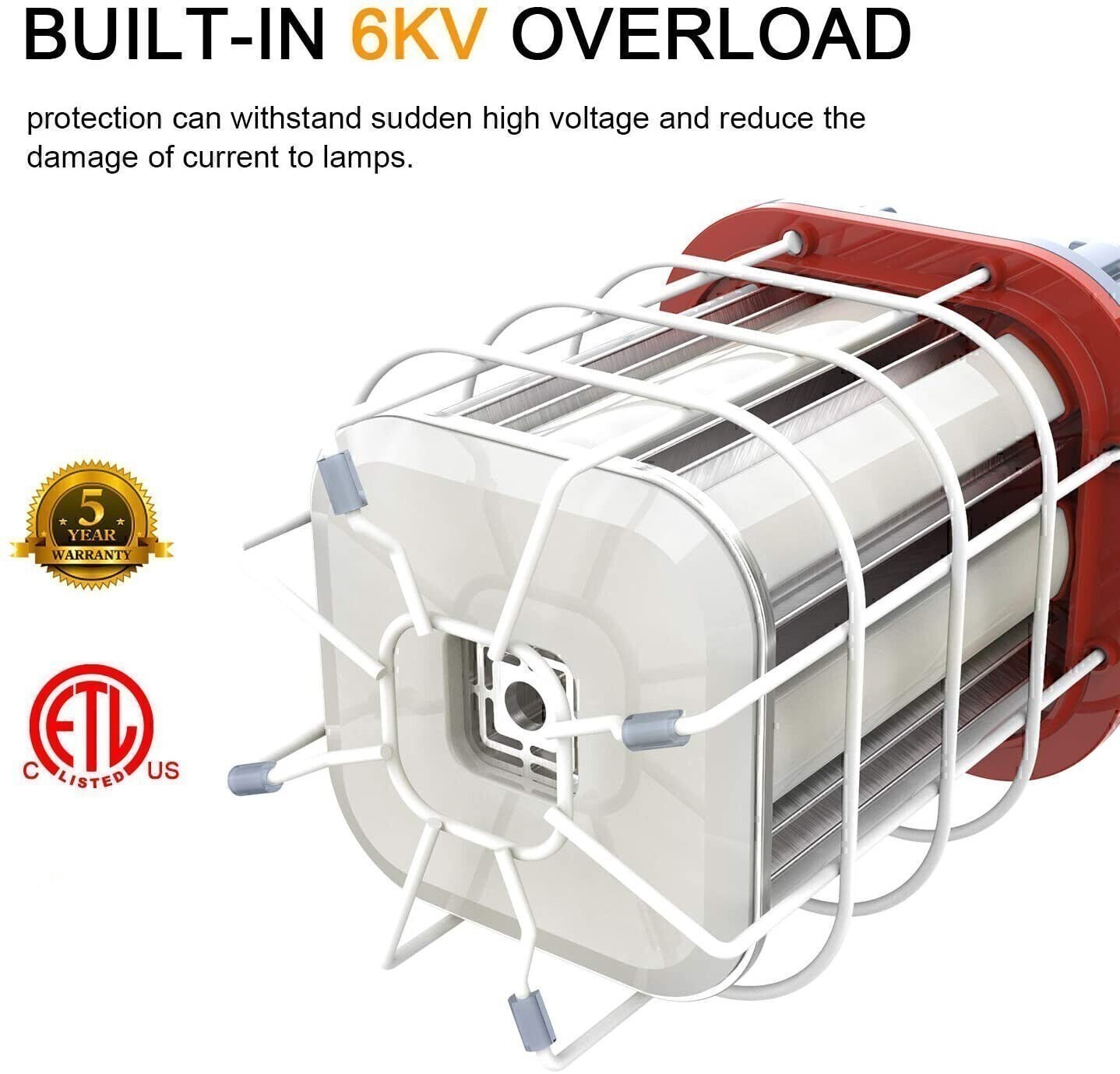 80W LED Temporary Work Light Linkable Constructions Jobsite Industrial Lighting