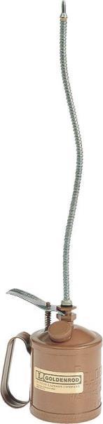 NEW GOLDENROD 120-C3 STEEL PINT OIL CAN PUMP OILER FLEXIBLE SPOUT USA 6201578