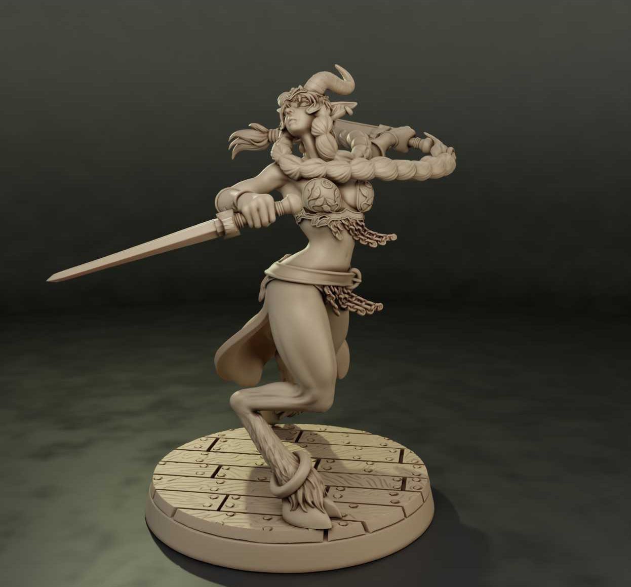 Dungeons & Dragons Playable Character - Female Satyr, Fawn, Free Folk - Fighter