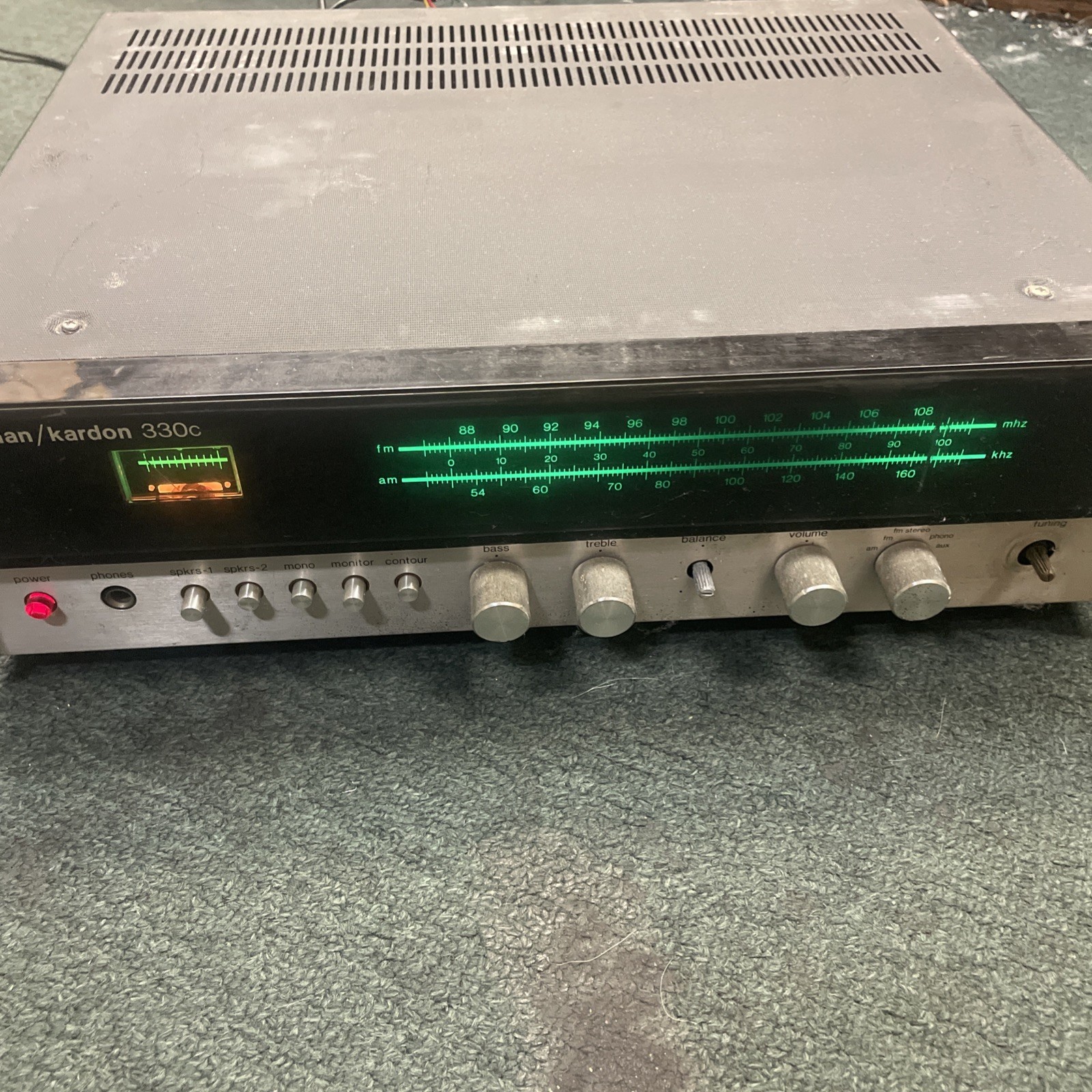 Vintage Harman Kardon 330c AM/FM Stereo Receiver Phono Output Hi-Fi *As-Is*