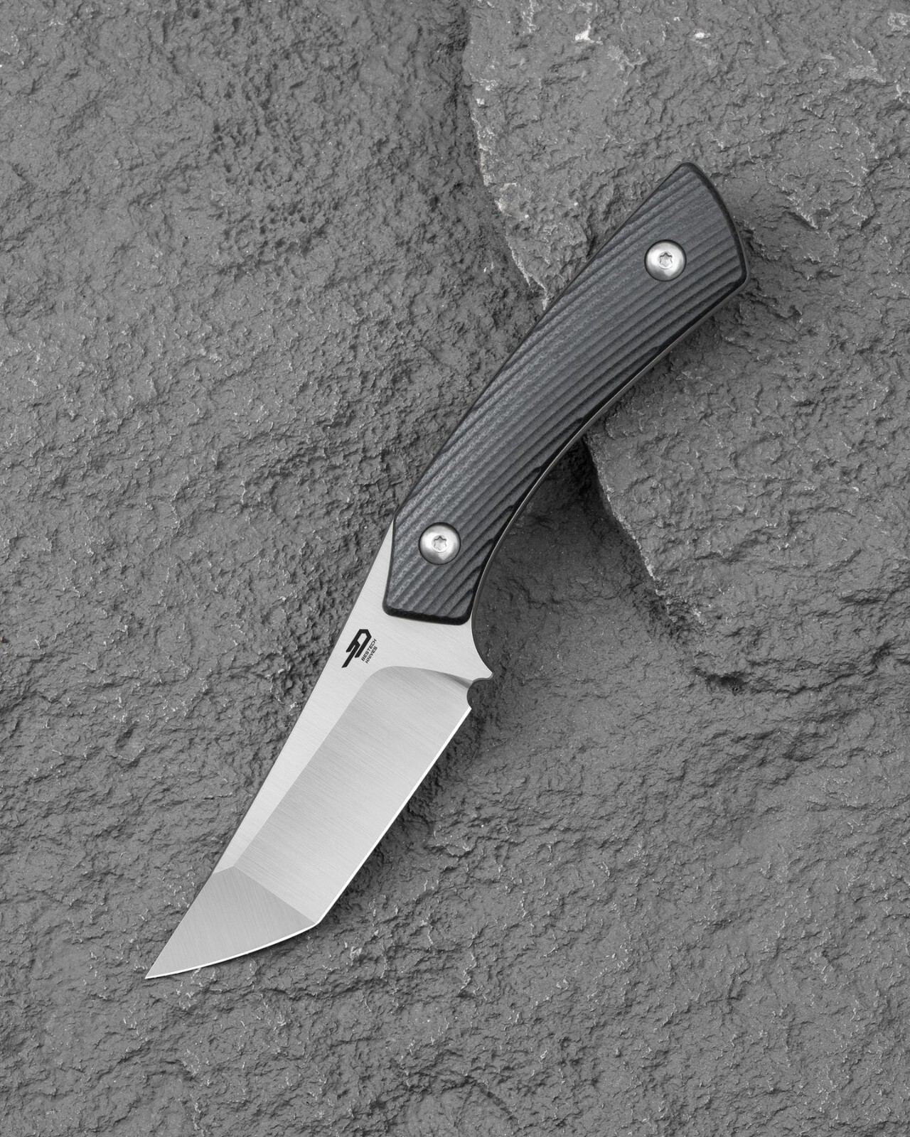 Bestech Knives STEP Fixed Knife 3.19" D2 Tool Steel Tanto Blade Black G10 Handle