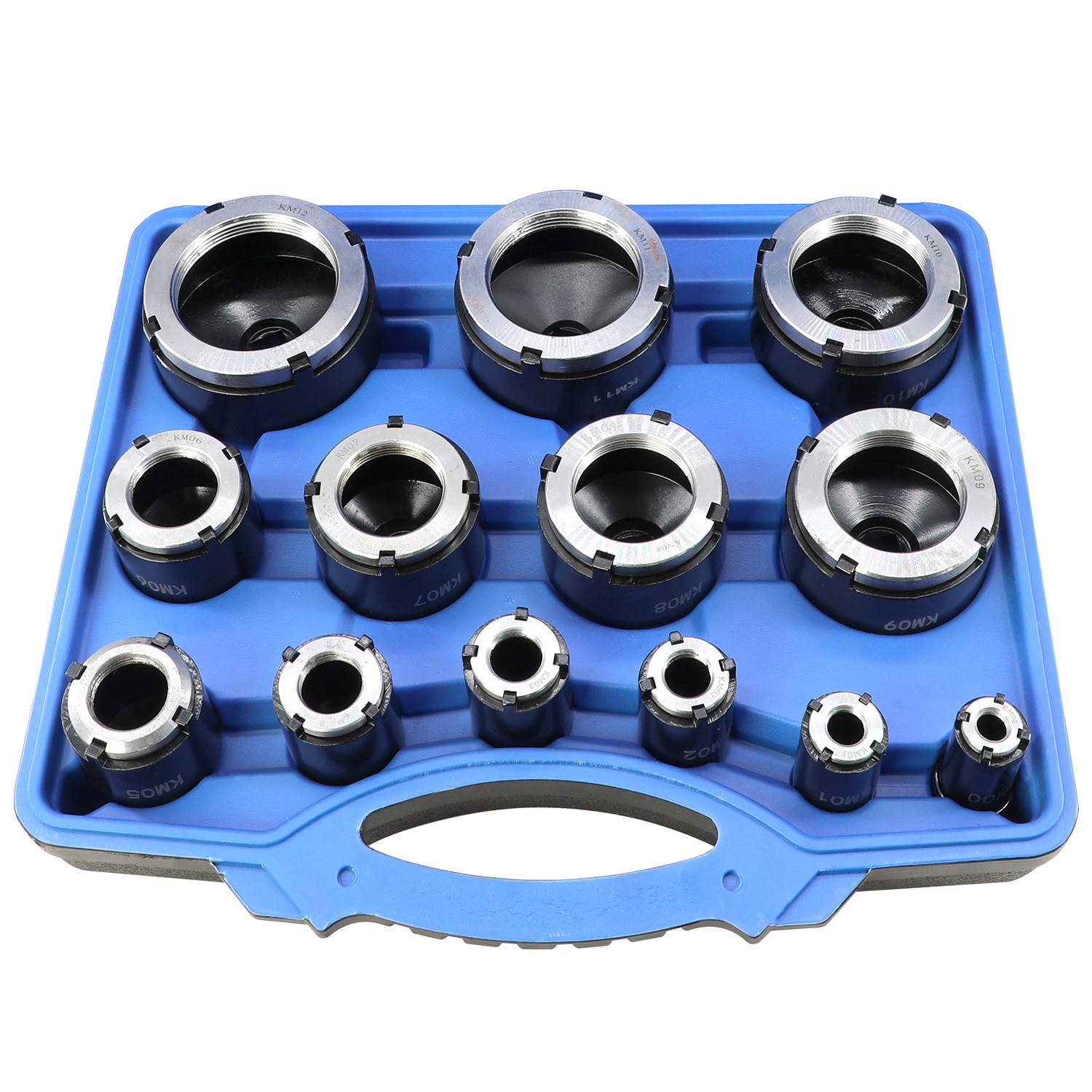 13pc Spindle Nut Socket Kit for Ball Joints Axle Locknuts KM Groove Nuts