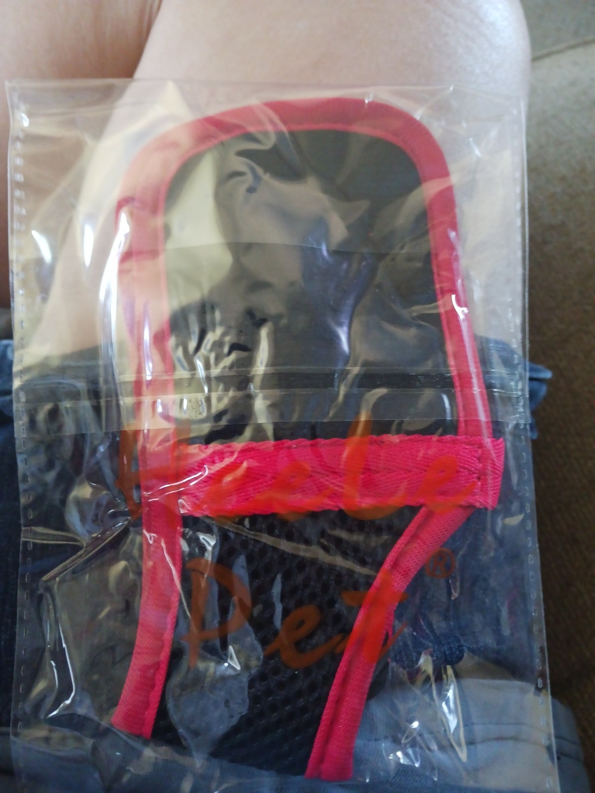 Sz M Heele Muzzle Mesh Dog adjustable strap anti bite bark chew soft breathable