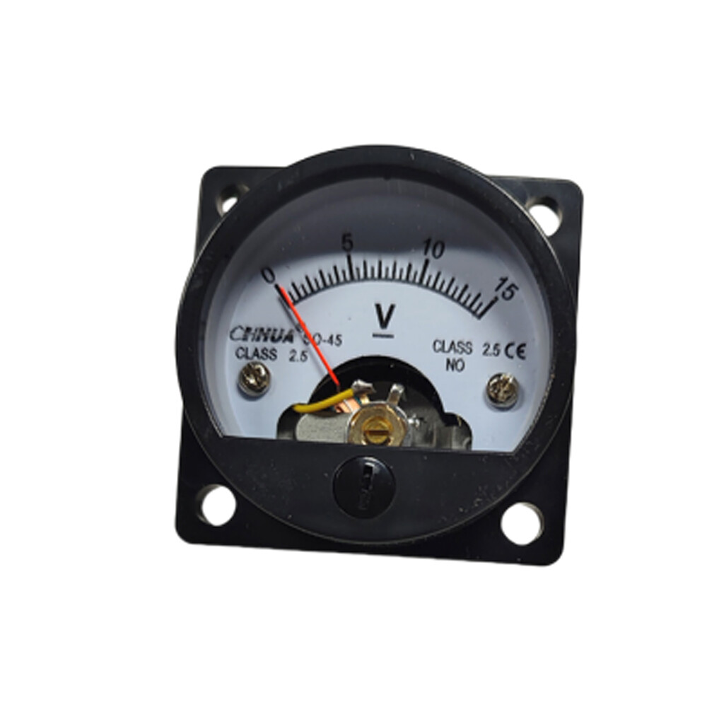 2pc DC 0-15V Analog Voltmeter Analogue Voltage Panel Meter SO45 Directly Connect