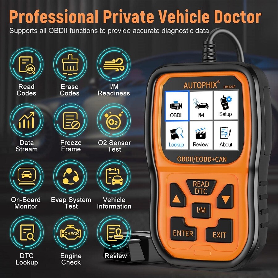 Professional OBD2 Diagnostic Device Car Scanner Check Engine Light Code Reader