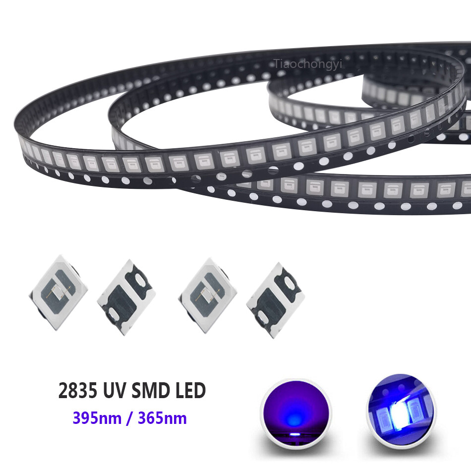 SMD 3825 0.5W 0.2W UV Purple Light chip lamps 395nm 365nm Light Emitting Diode