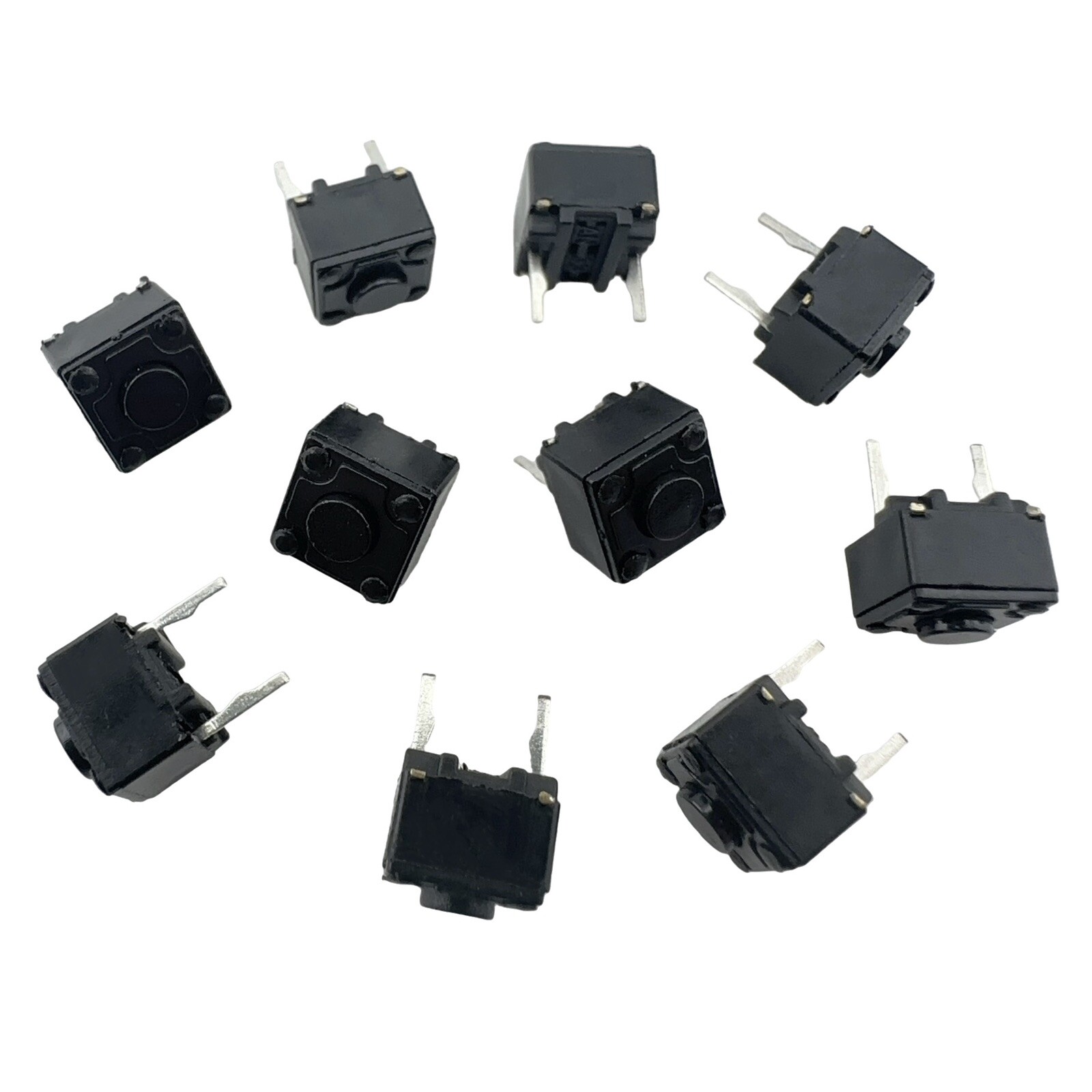 10pcs 6x6x5.7mm Momentary Tactile Mouse Micro Switch 2-Pins 70gf