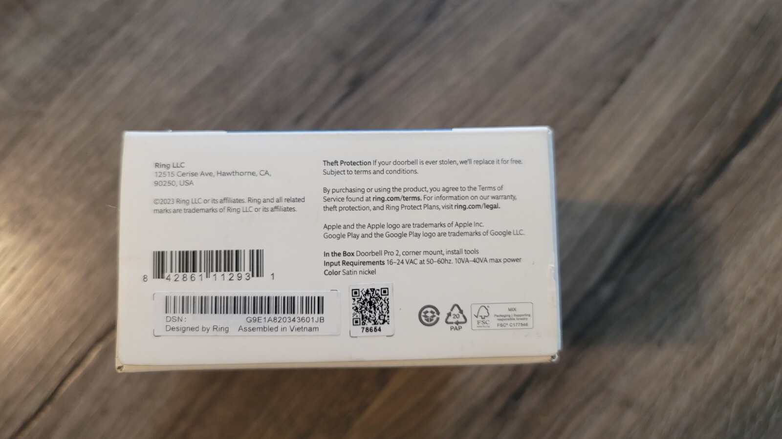 Ring Doorbell PRO 2, New.
