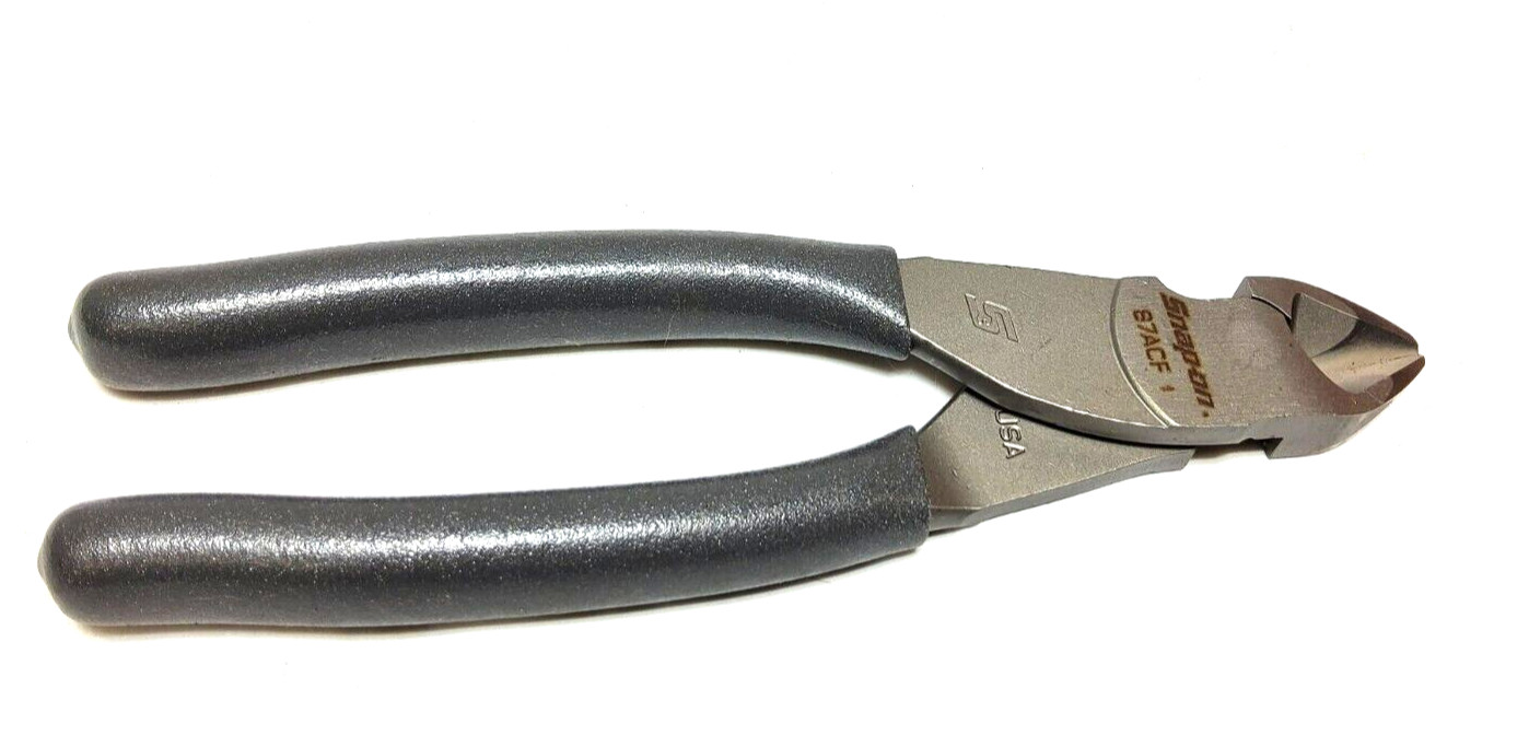 New Snap-on™ 87ACF Diagonal Cutters Cutting Pliers Dark Titanium Grey Vinyl Grip