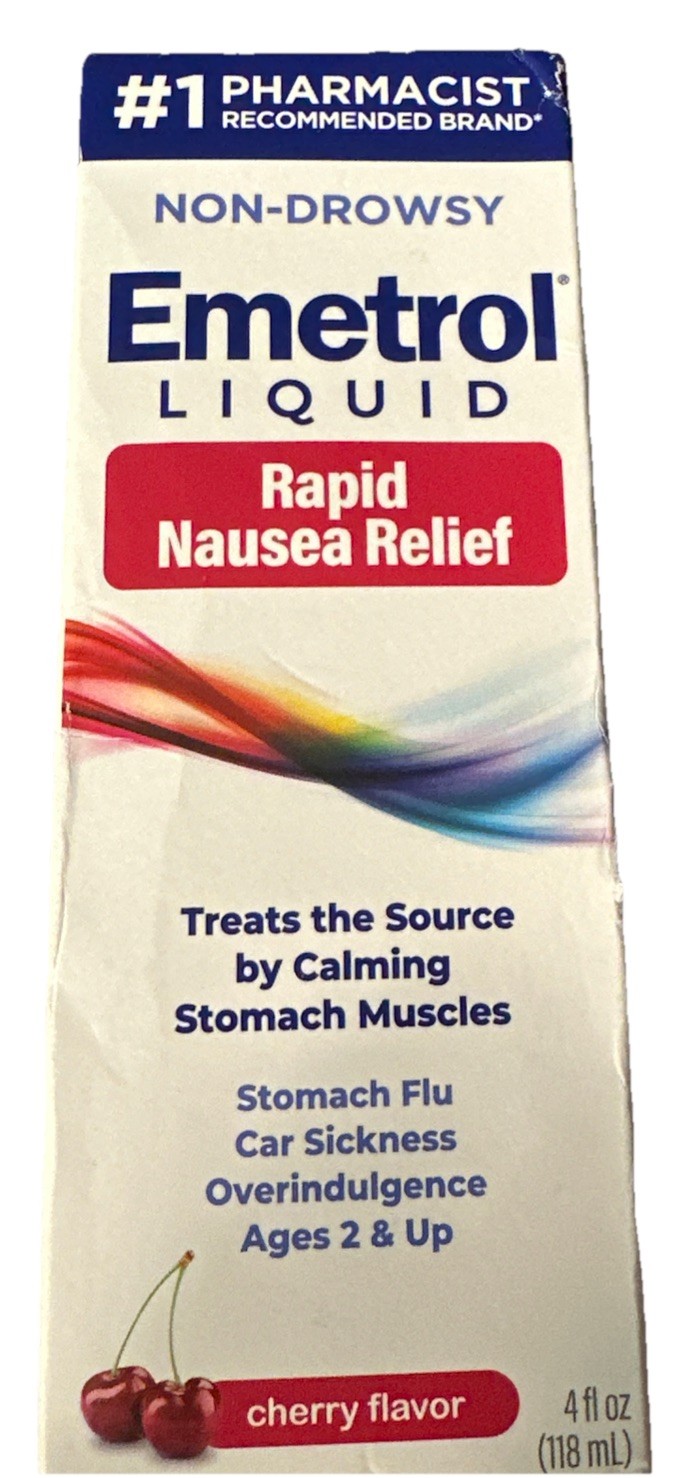 EMETROL Rapid Nausea Relief 4oz Cherry LIQUID stomach flu car sickness 12/25 EXP