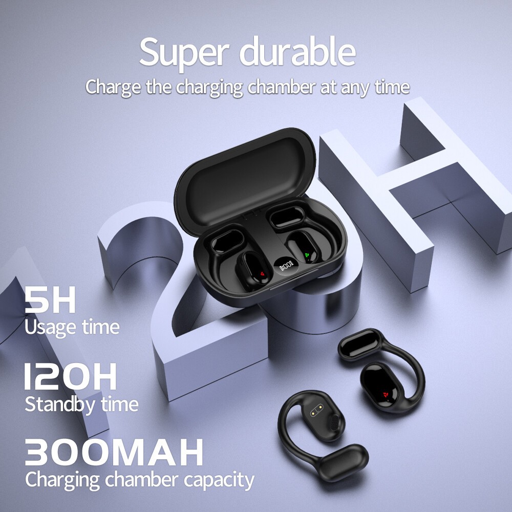 Bluetooth 5.3 Wireless Bone Conduction Headphones Wireless Headset Earbuds