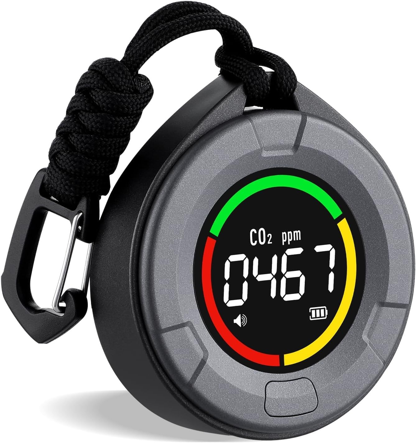 Portable CO2 Detector Mini Indoor air Monitor Home NDIR Sensor With Full Color