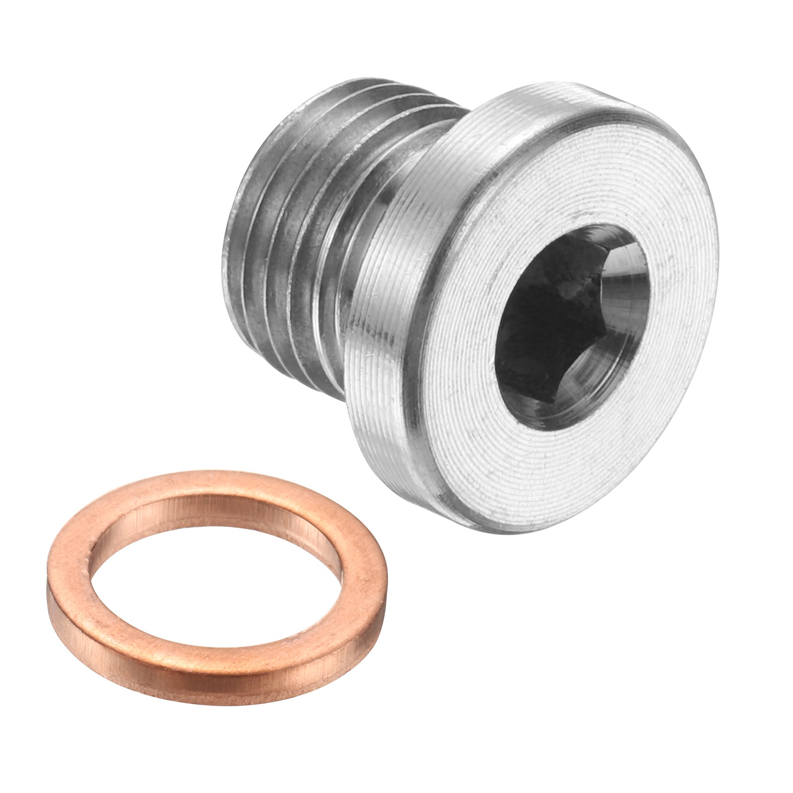 M10 x 1 Pipe Plug Fitting, Internal Hex Head Socket 304 Stainless Steel