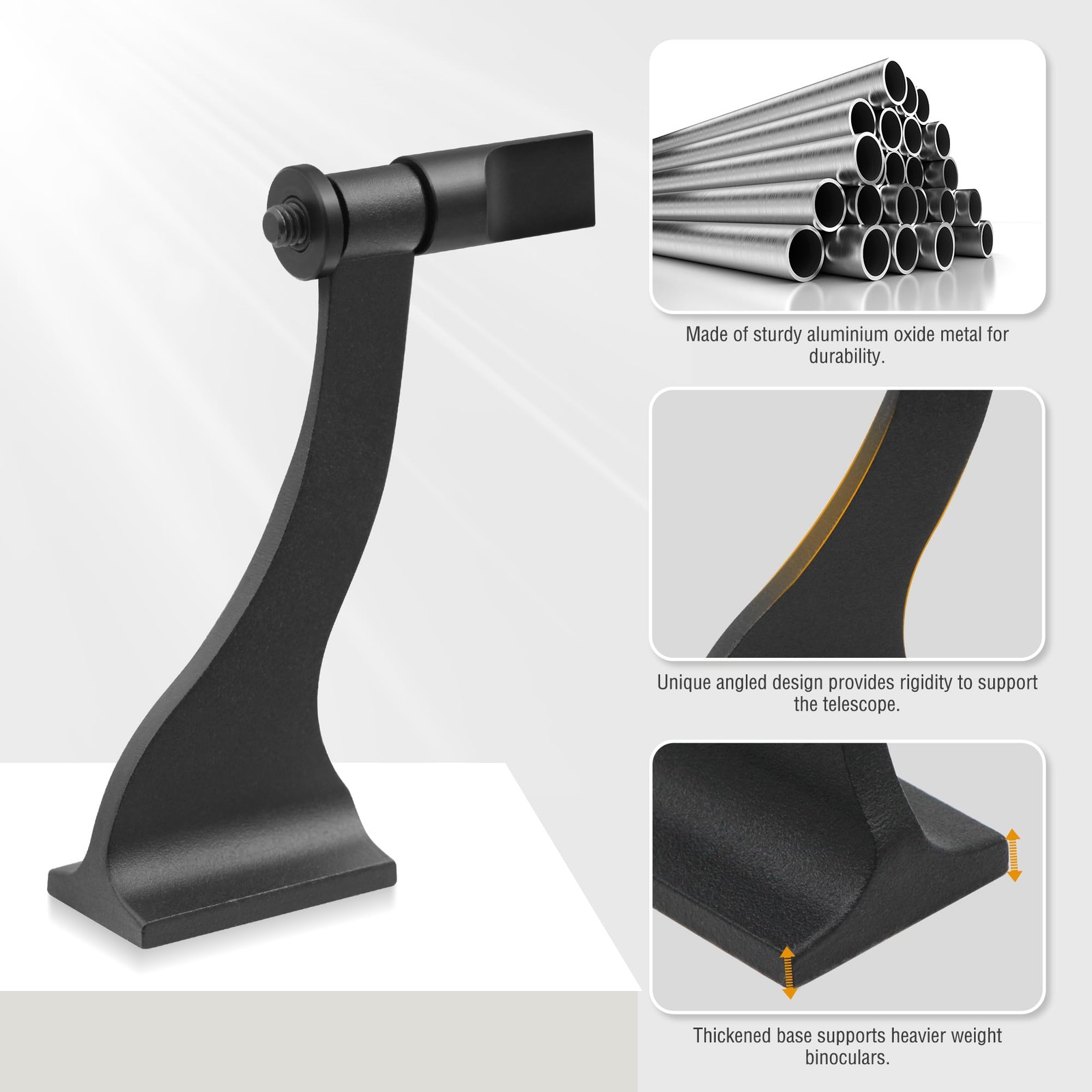 Alstar Binocular Tripod Adapter with Quick Release 1/4 Inch Threading Black