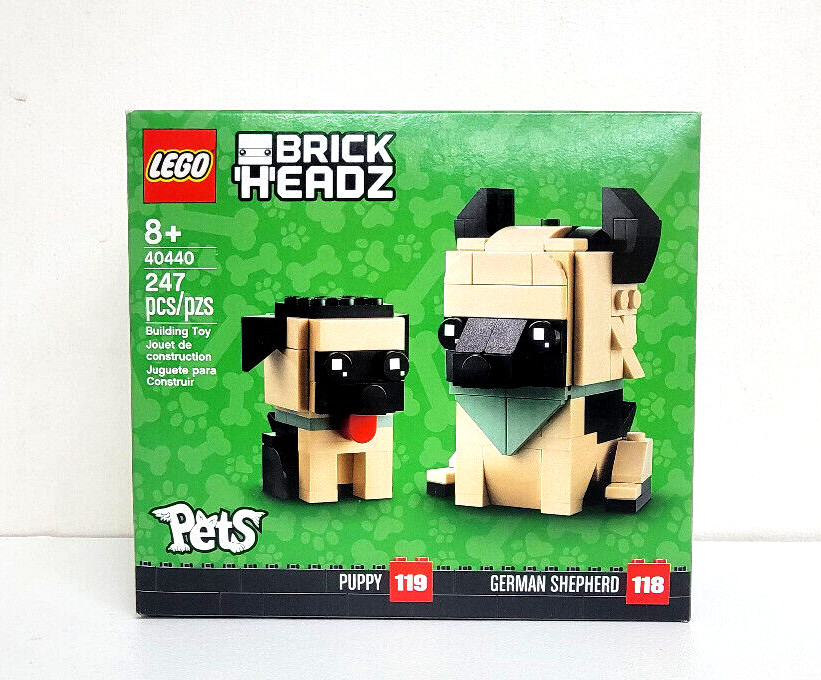 LEGO 40440 Brick Headz Pets German Shepherd Dog & Puppy Brand New