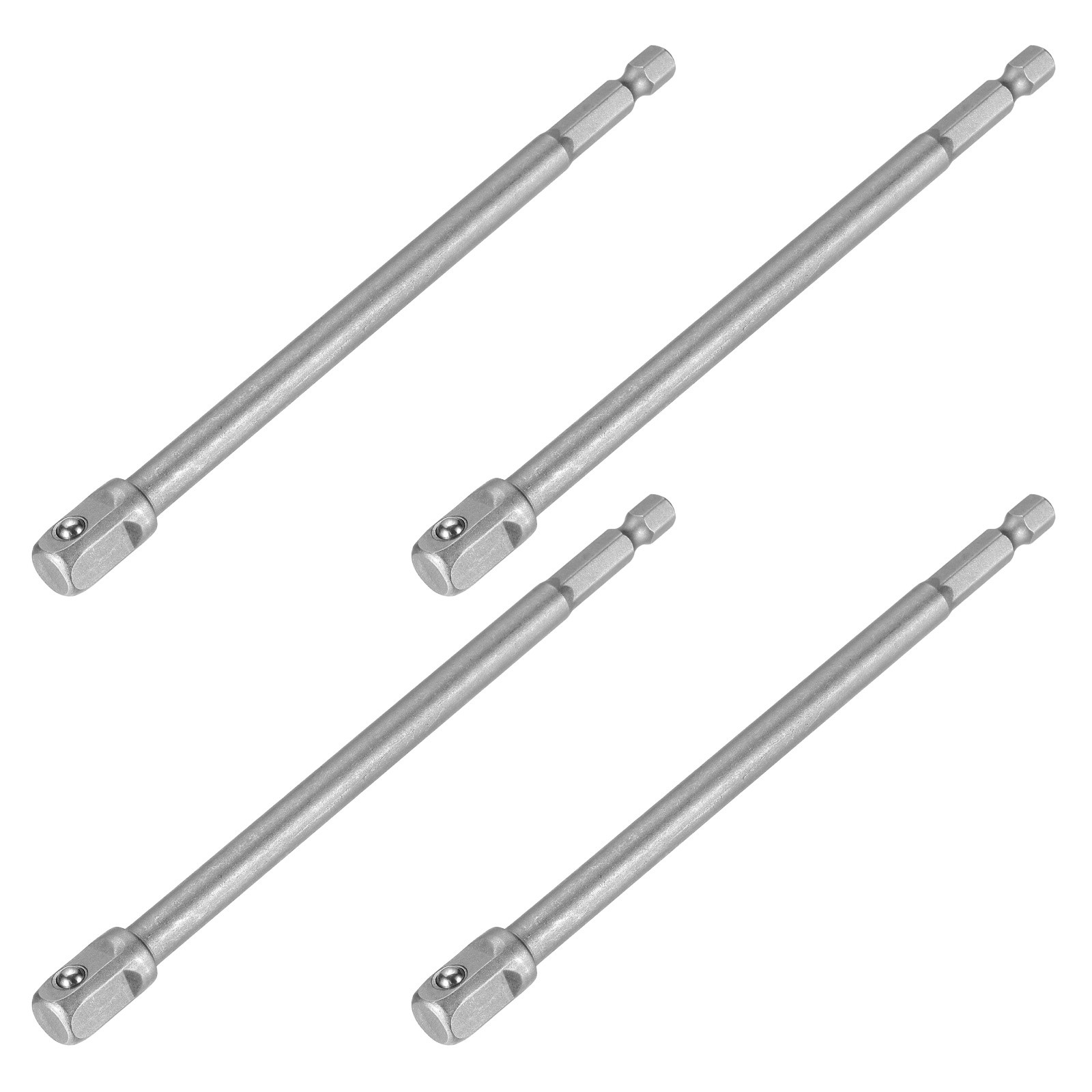 4pcs Impact Socket Adapter 3/8" Square Drive 1/4" Shank 6" Long Extension Bit